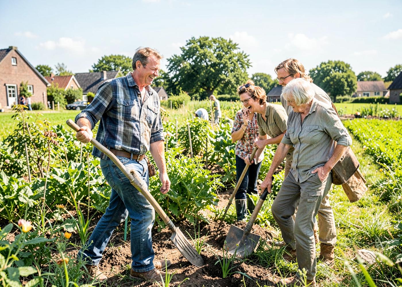 Vrijwilligers werken samen
